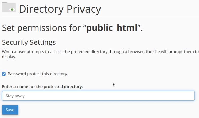 Set permissions for a directory Set permissions for a directory