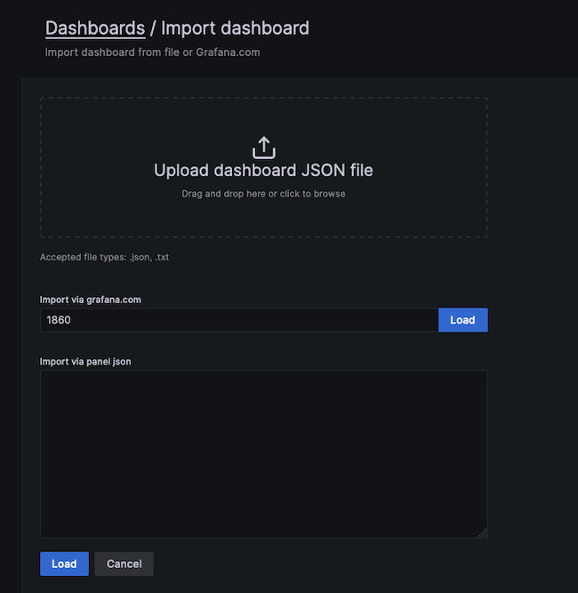 Import the Node Exporter Dashboard